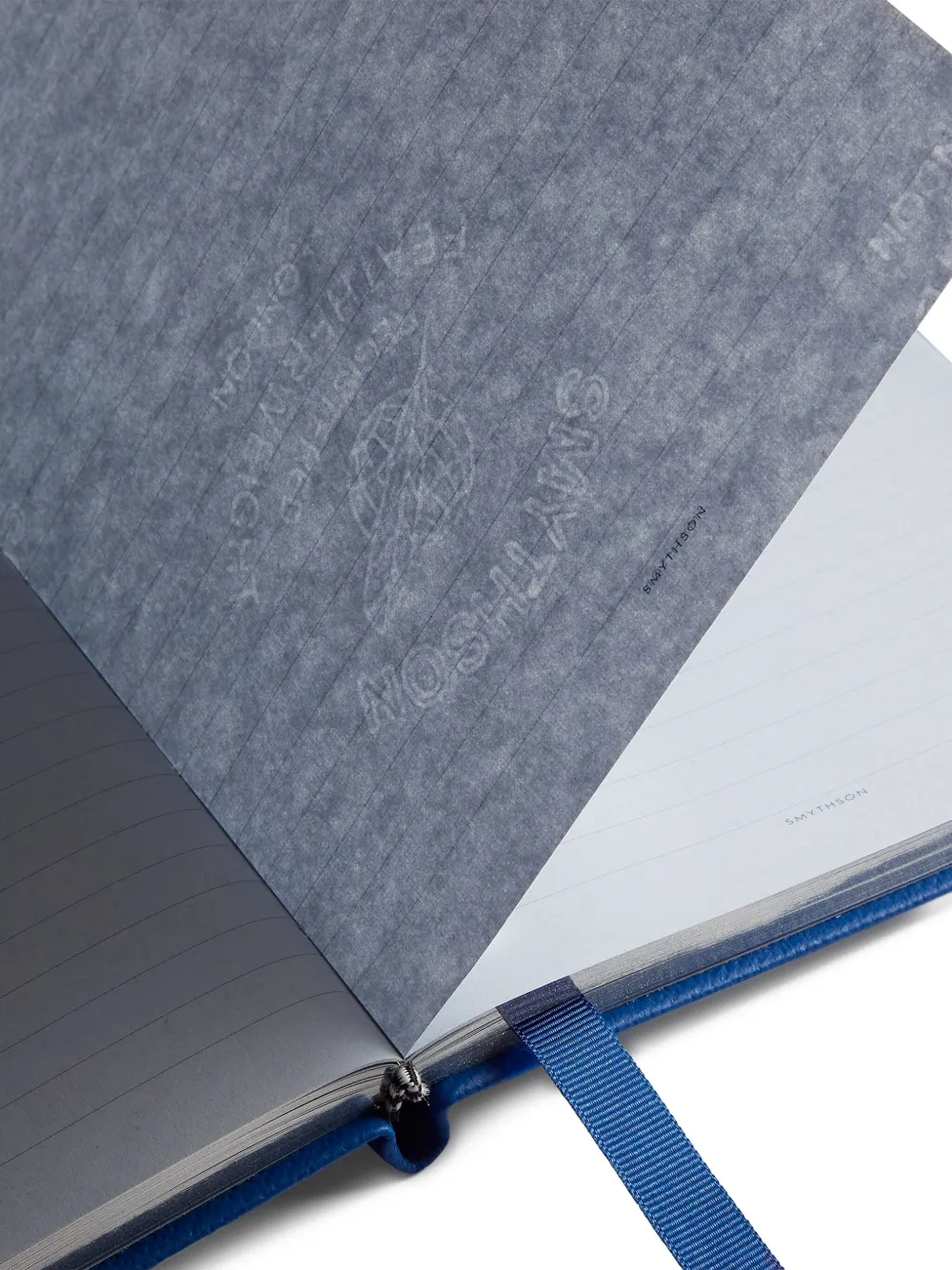 Smythson Soho Leather Notebook (19.6cm X 14cm) In Blue