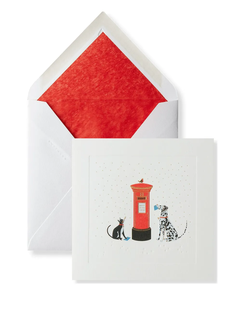 Smythson Postal Pets Christmas card set | White | Image 1