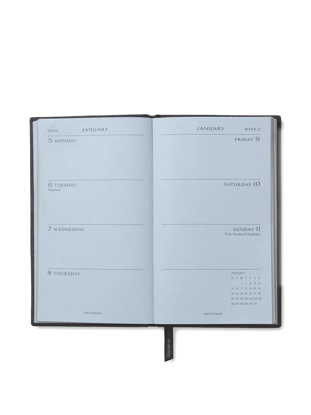Smythson 2026 Panama Weekly Diary In Black