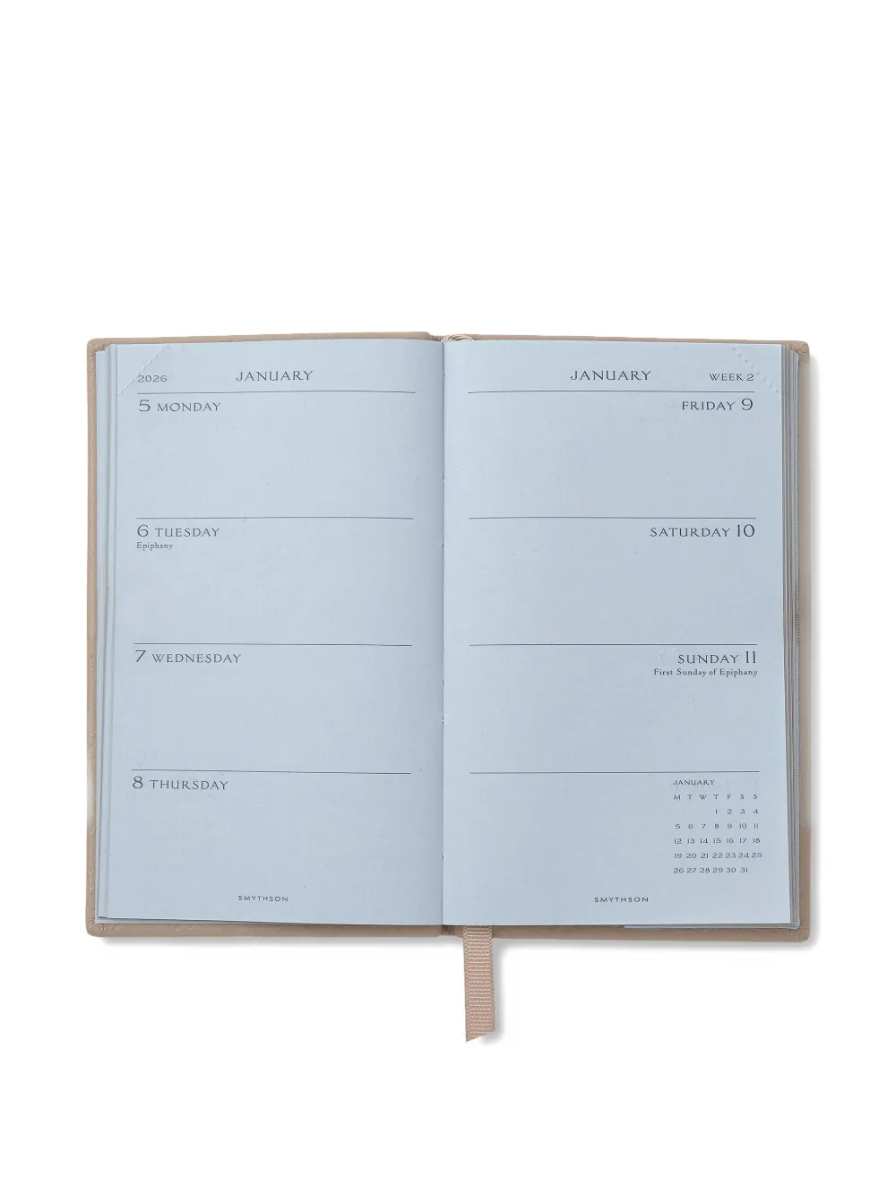 Smythson 2026 Panama Weekly Diary In Neutral