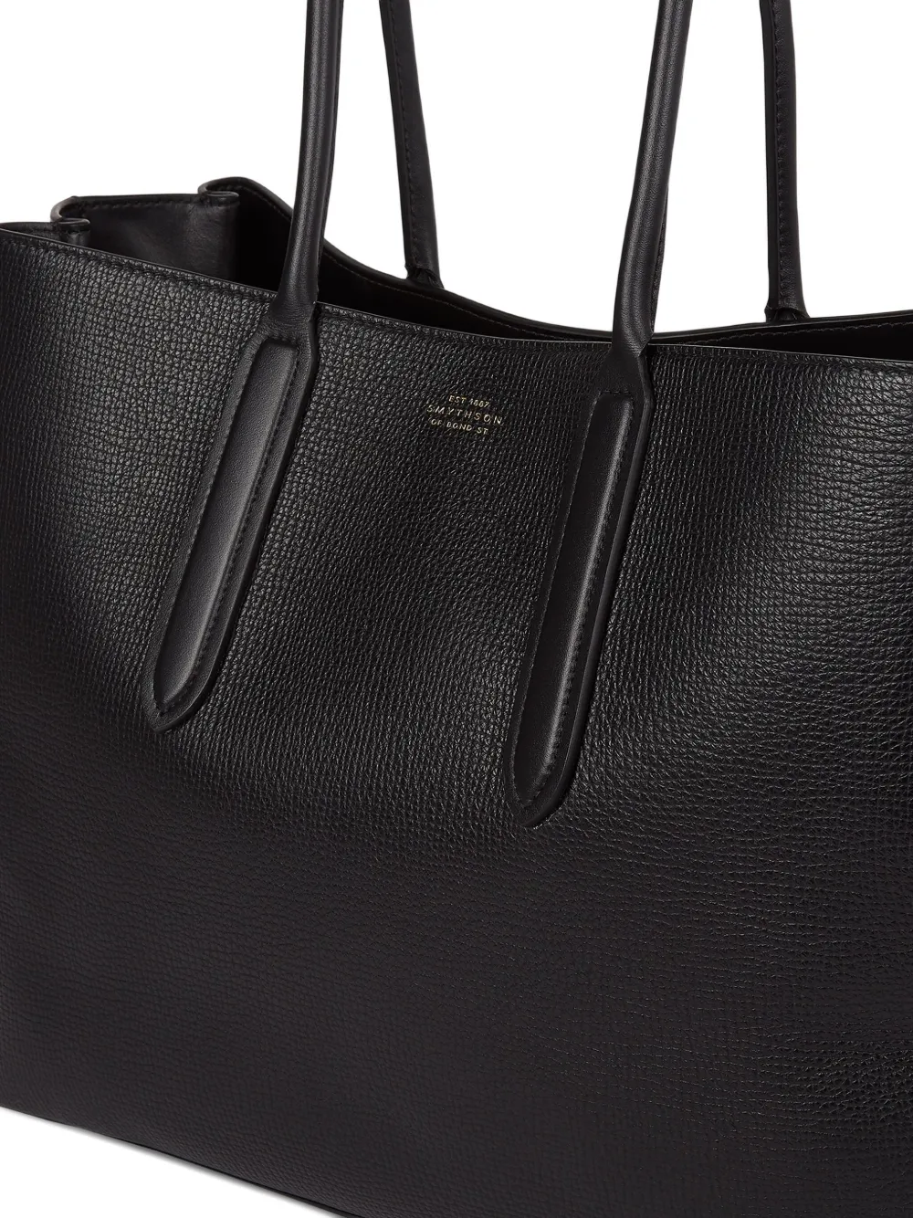 Smythson Day Zip-top Tote Bag In Black