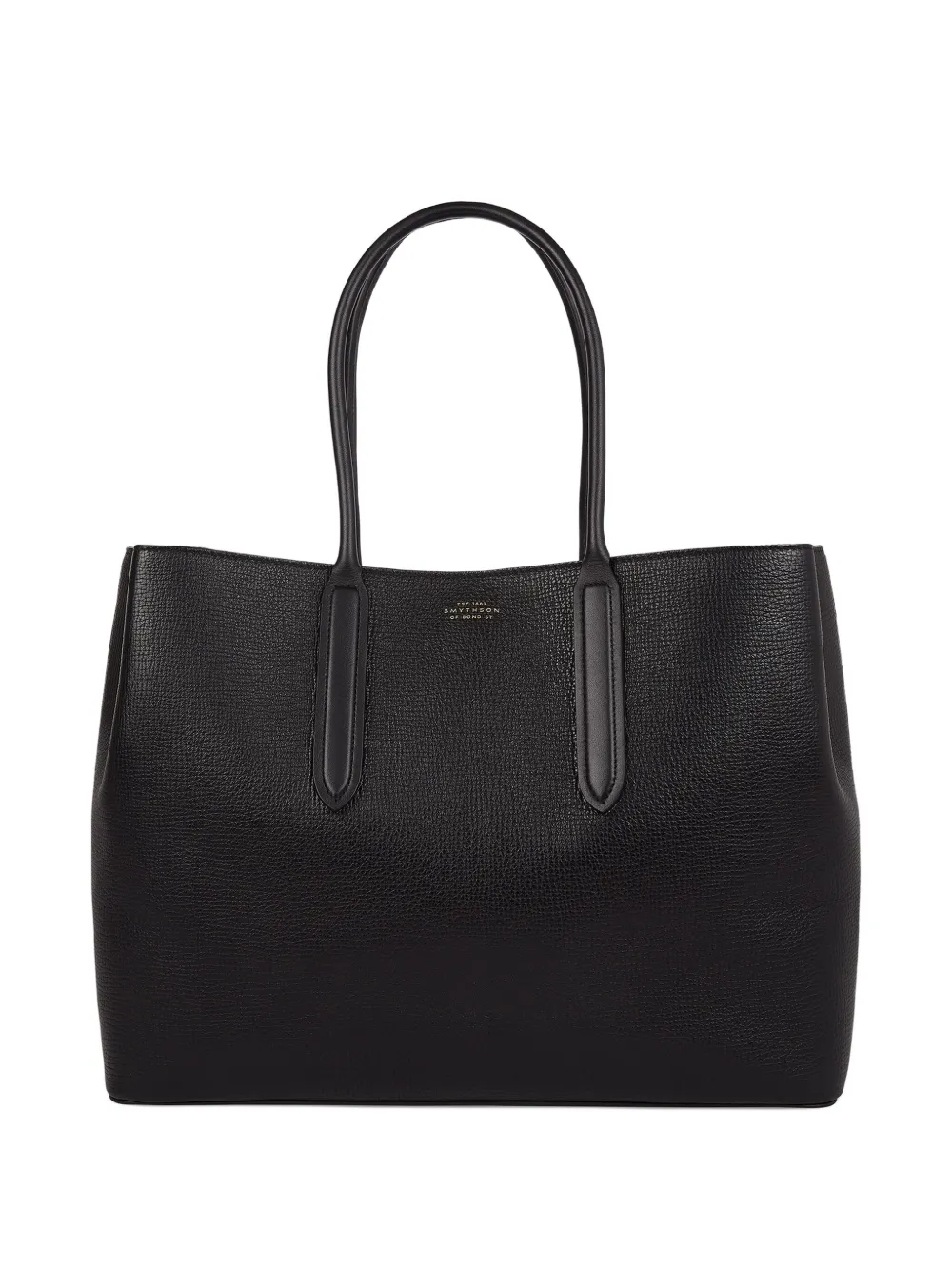 Smythson Day Zip-top Tote Bag In Black