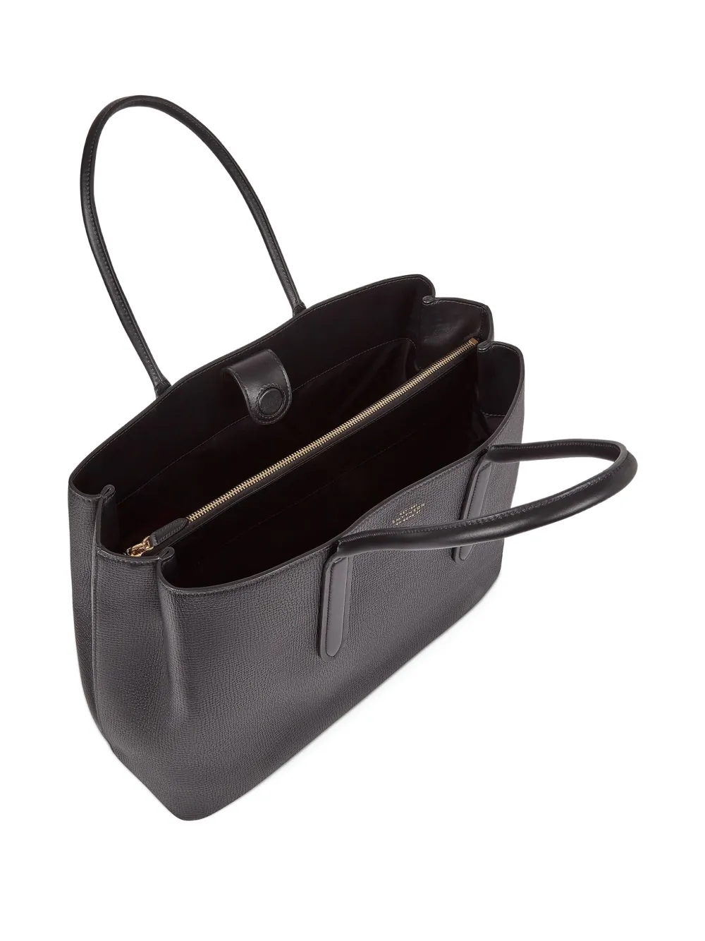 Smythson Day Zip-top Tote Bag In Black