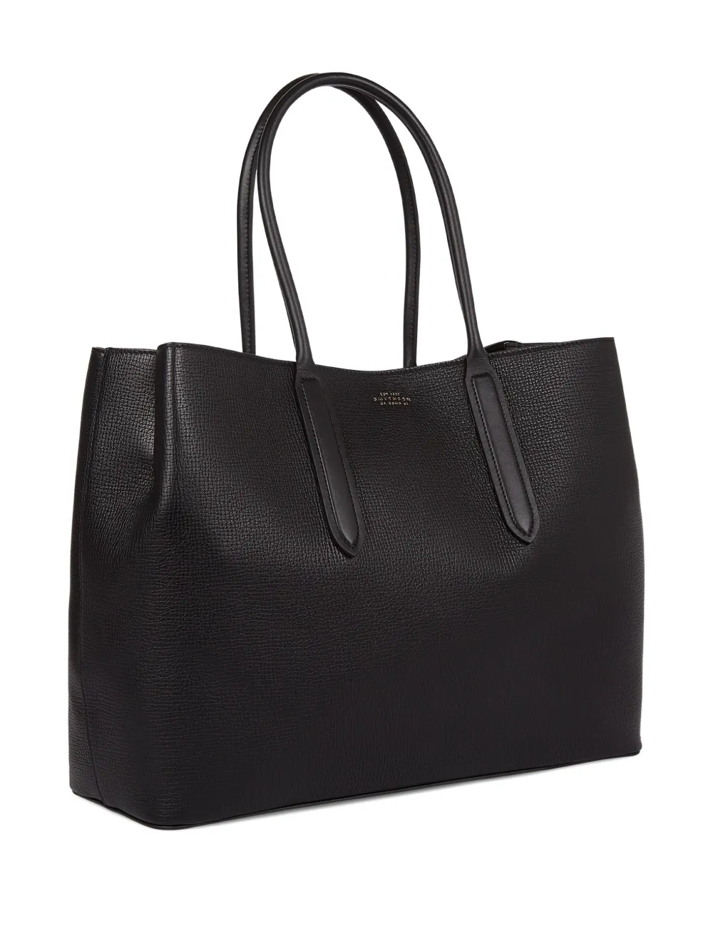 Smythson Day shopper met rits - Zwart