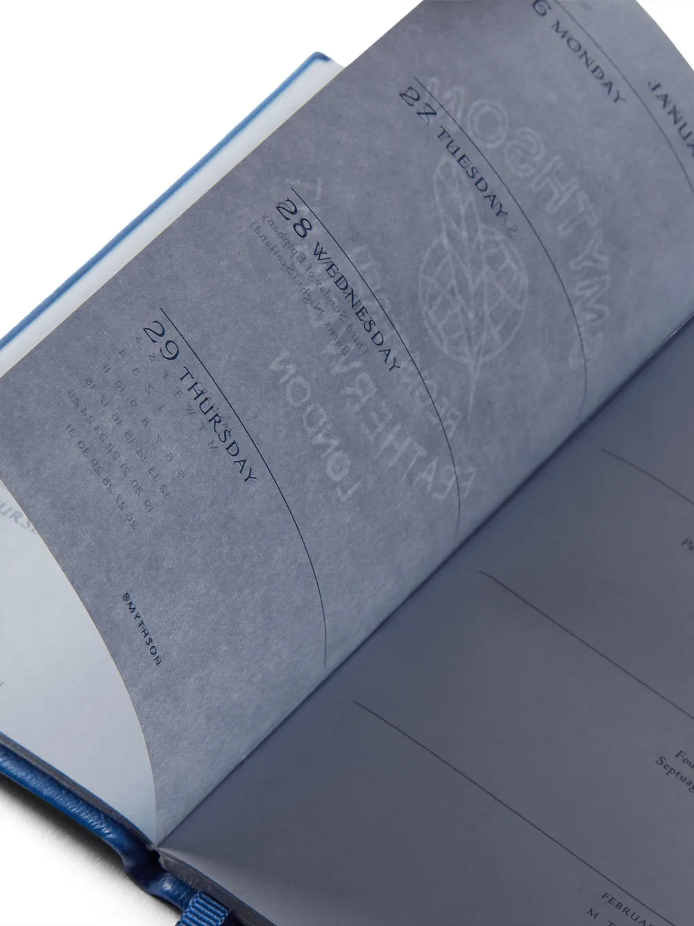 Smythson 2026 Panama Weekly Diary In Blue