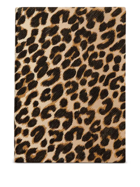 Smythson Soho leopard-print notebook