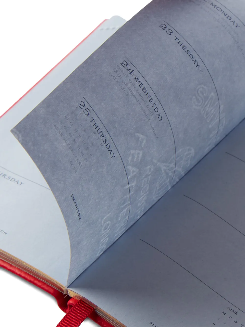Smythson 2026 Wafer Weekly Diary In Red