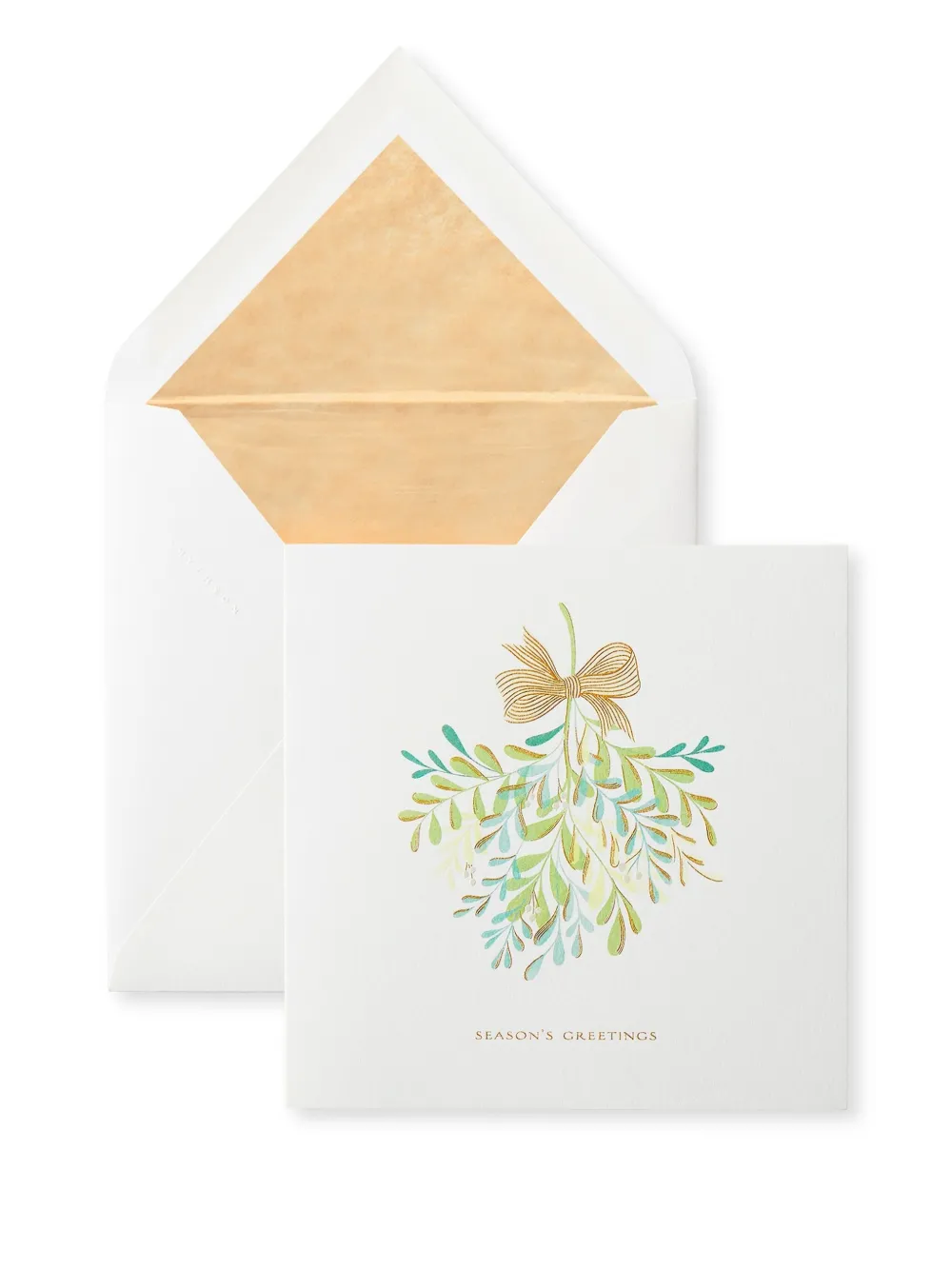 Smythson Christmas Mistletoe cards (set of ten) | White | Image 1
