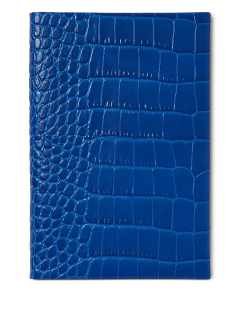 Smythson Chelsea crocodile-embossed notebook (16.7cm x 11.2cm)