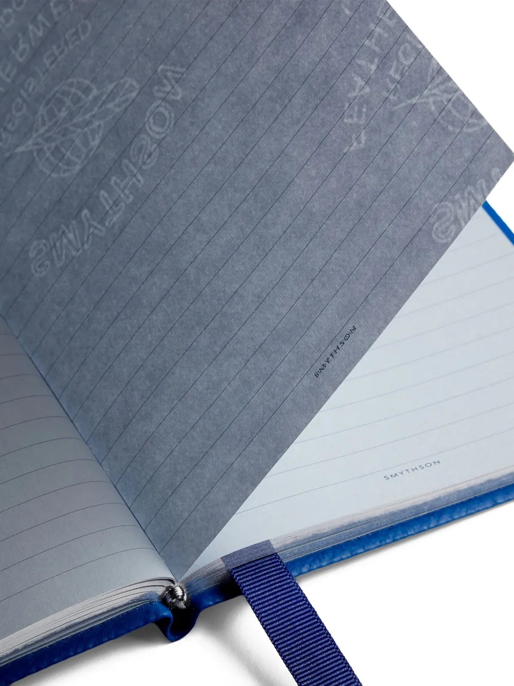 Smythson Chelsea Crocodile-embossed Notebook (16.7cm X 11.2cm) In Blue