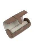 Smythson Panama leather watch roll - Brown