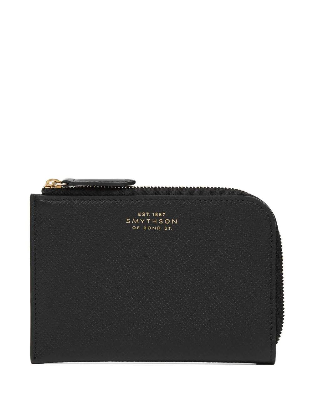 Smythson Panama Zip-around Wallet In Black