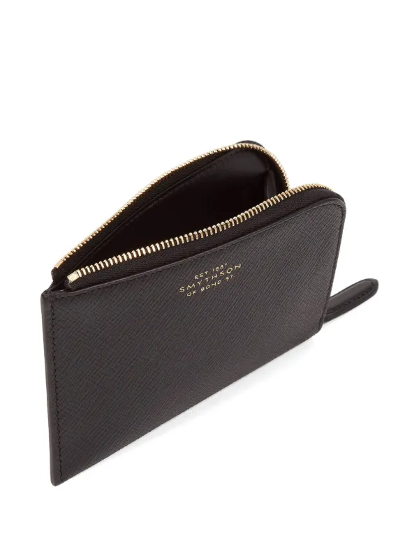 Smythson Panama zip-around Wallet | Black | FARFETCH BE