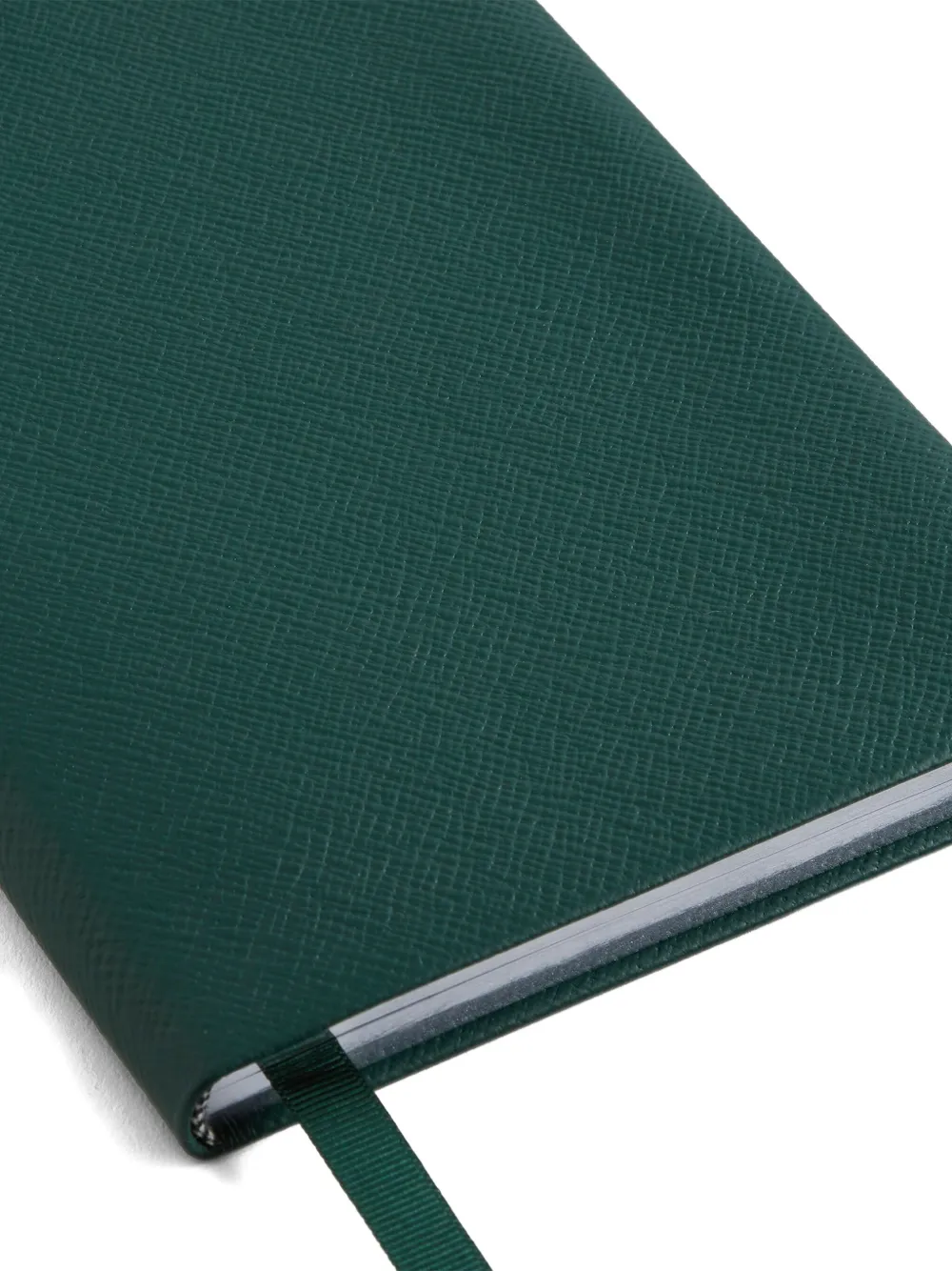 Smythson Soho Leather Notebook In Green