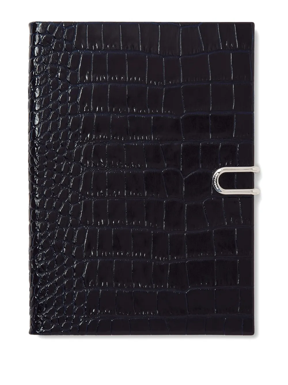 Smythson 2026 Soho crocodile-effect weekly diary | Blue | Image 1