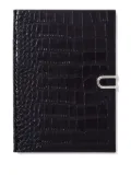 Smythson 2026 Soho crocodile-effect weekly diary - Blue