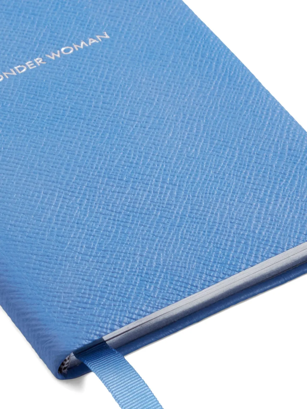 Smythson Wonder Woman Panama Chelsea Notebook In Blue