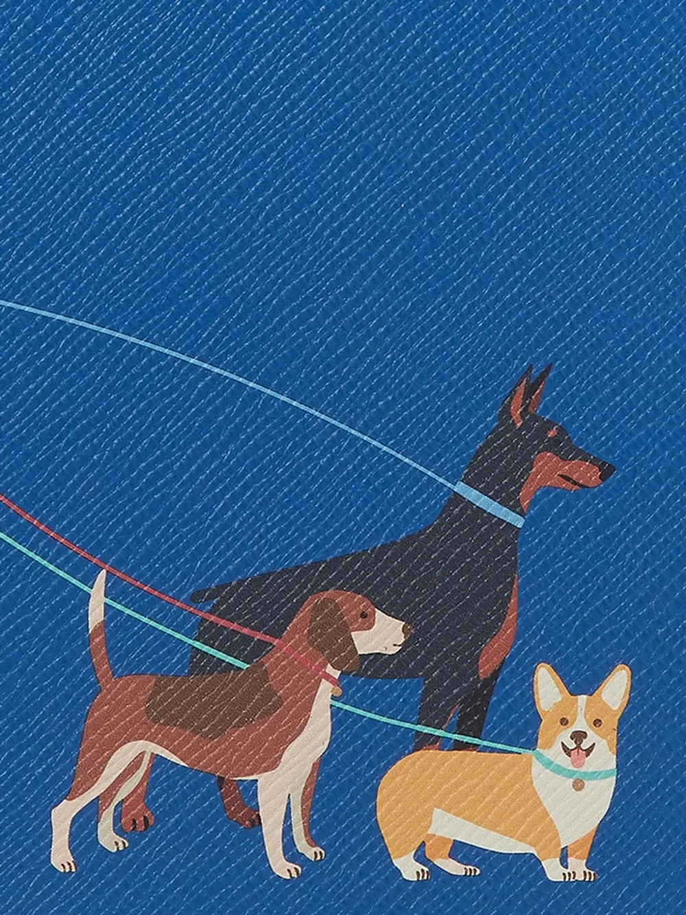 Smythson Soho Dogs-print Notebook (20cm X 14cm) In Blue