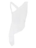 RHUDE asymmetrical draped blouse - White