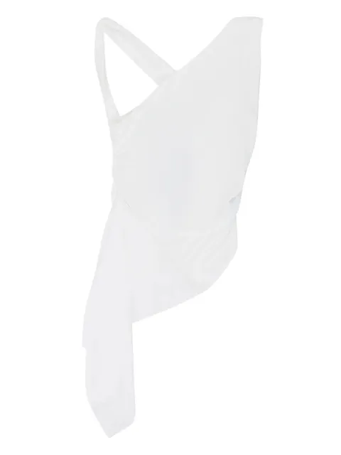 RHUDE asymmetrical draped blouse