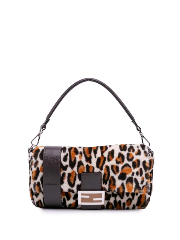 Fendi Pre-Owned 2010-2025 レオパード プリント カーフヘア バゲット