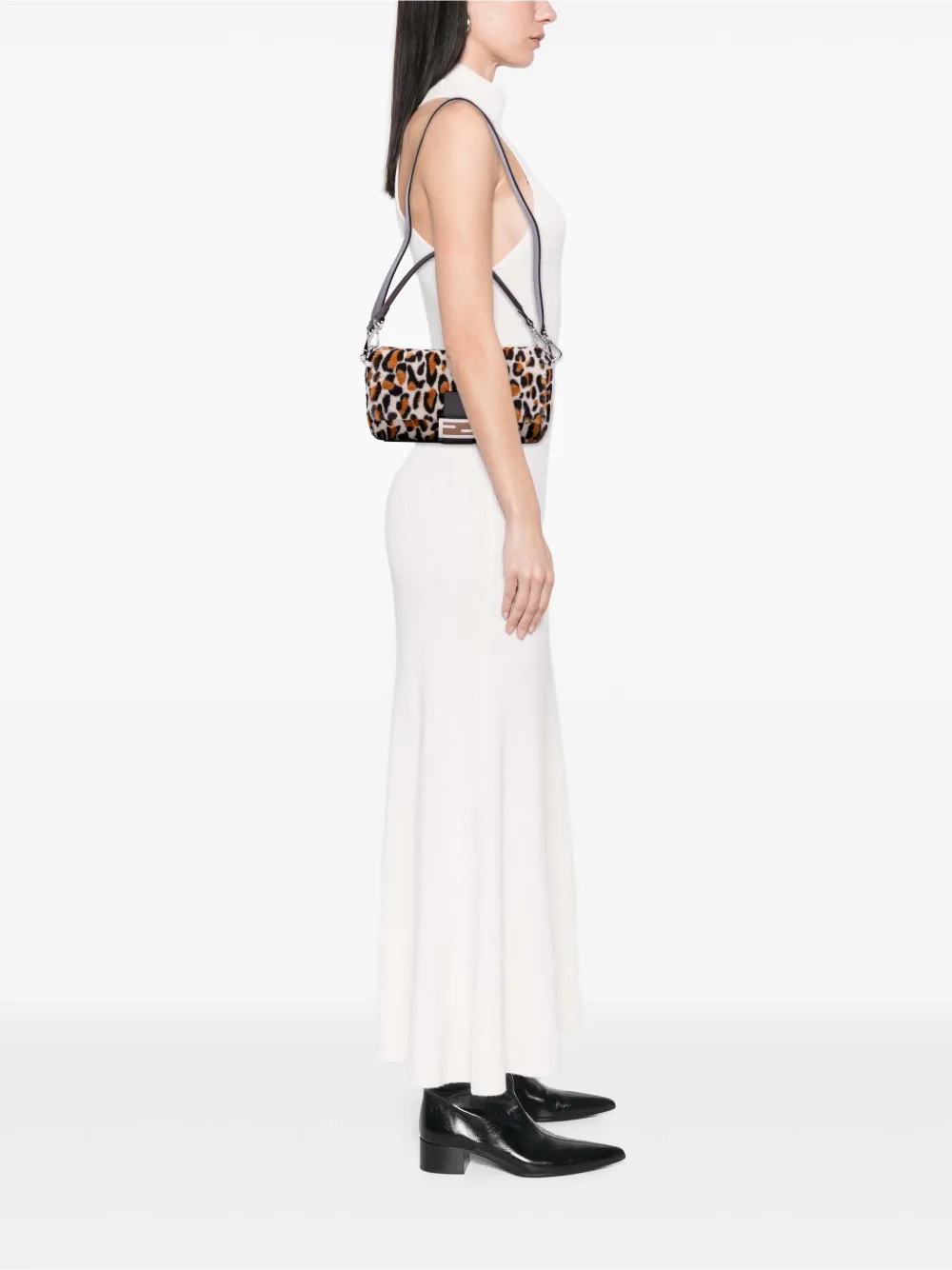 Fendi Pre-Owned 2010-2025 Leopard Print Calf Hair Baguette satchel | Pre-Owned | Image 2