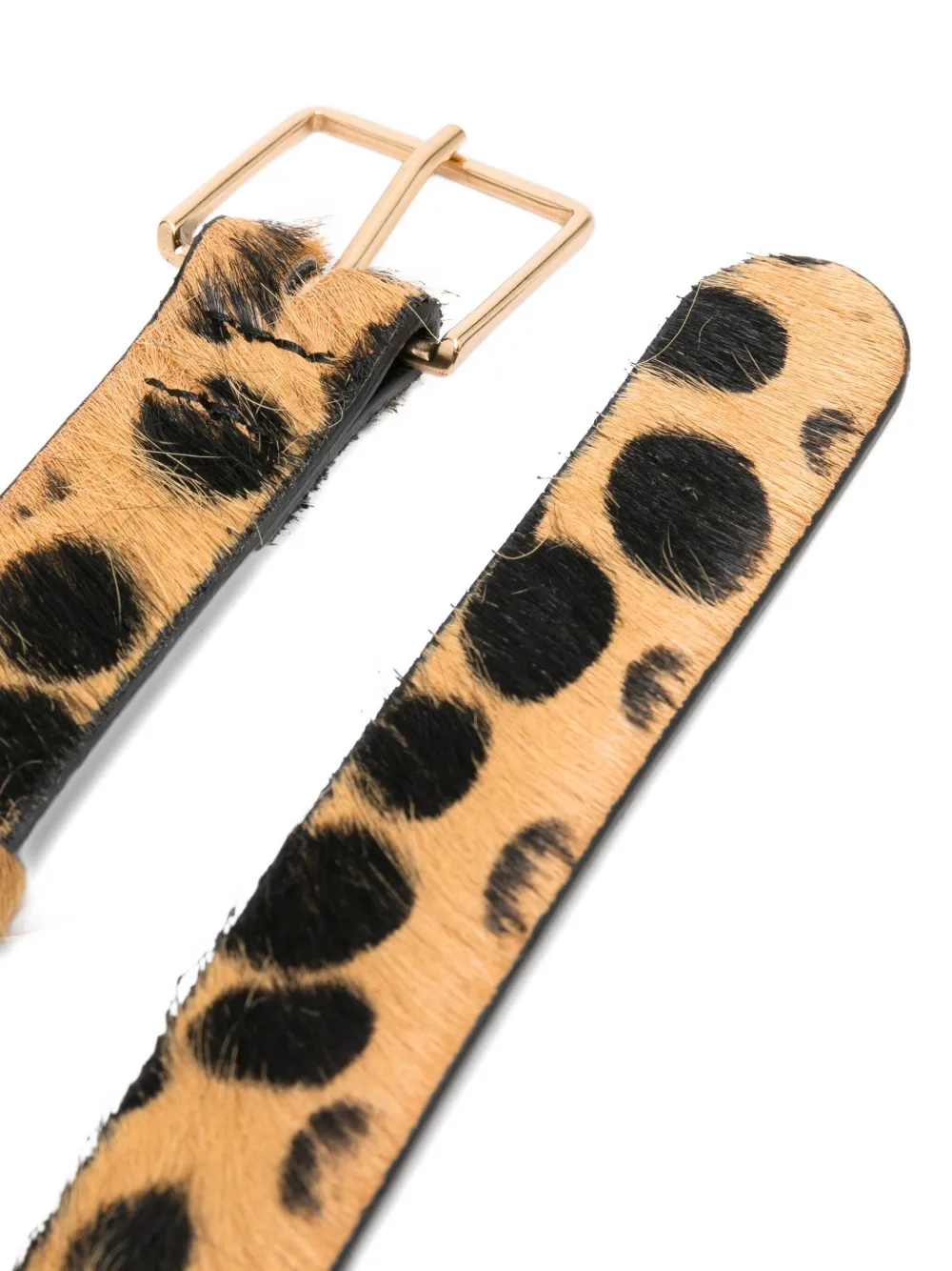 Forte Forte Riem met luipaardprint - Bruin