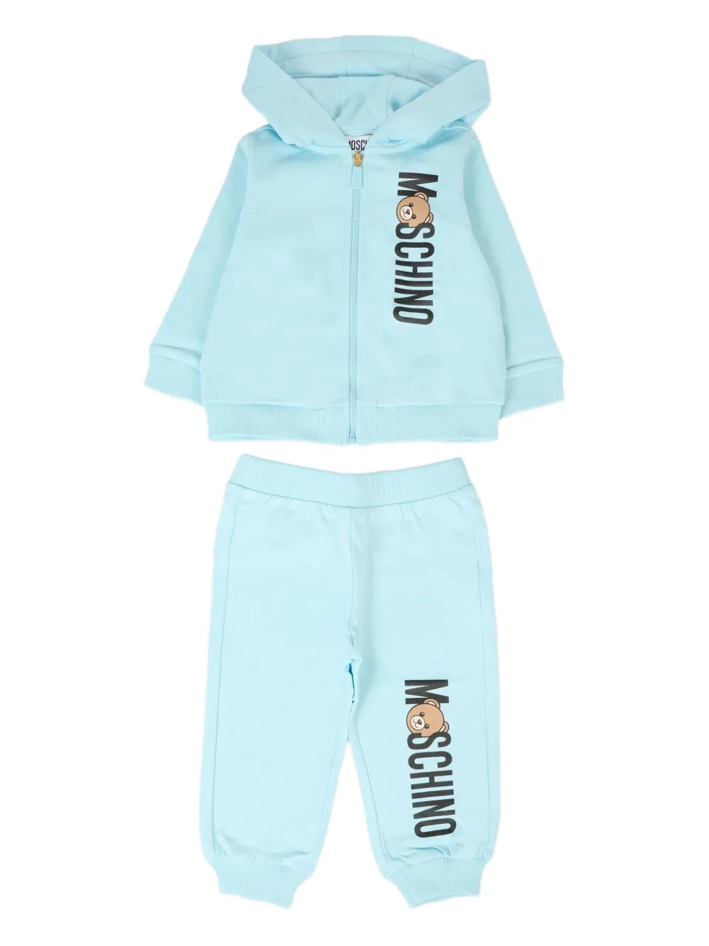 Moschino Kids logo-print tracksuit Blauw