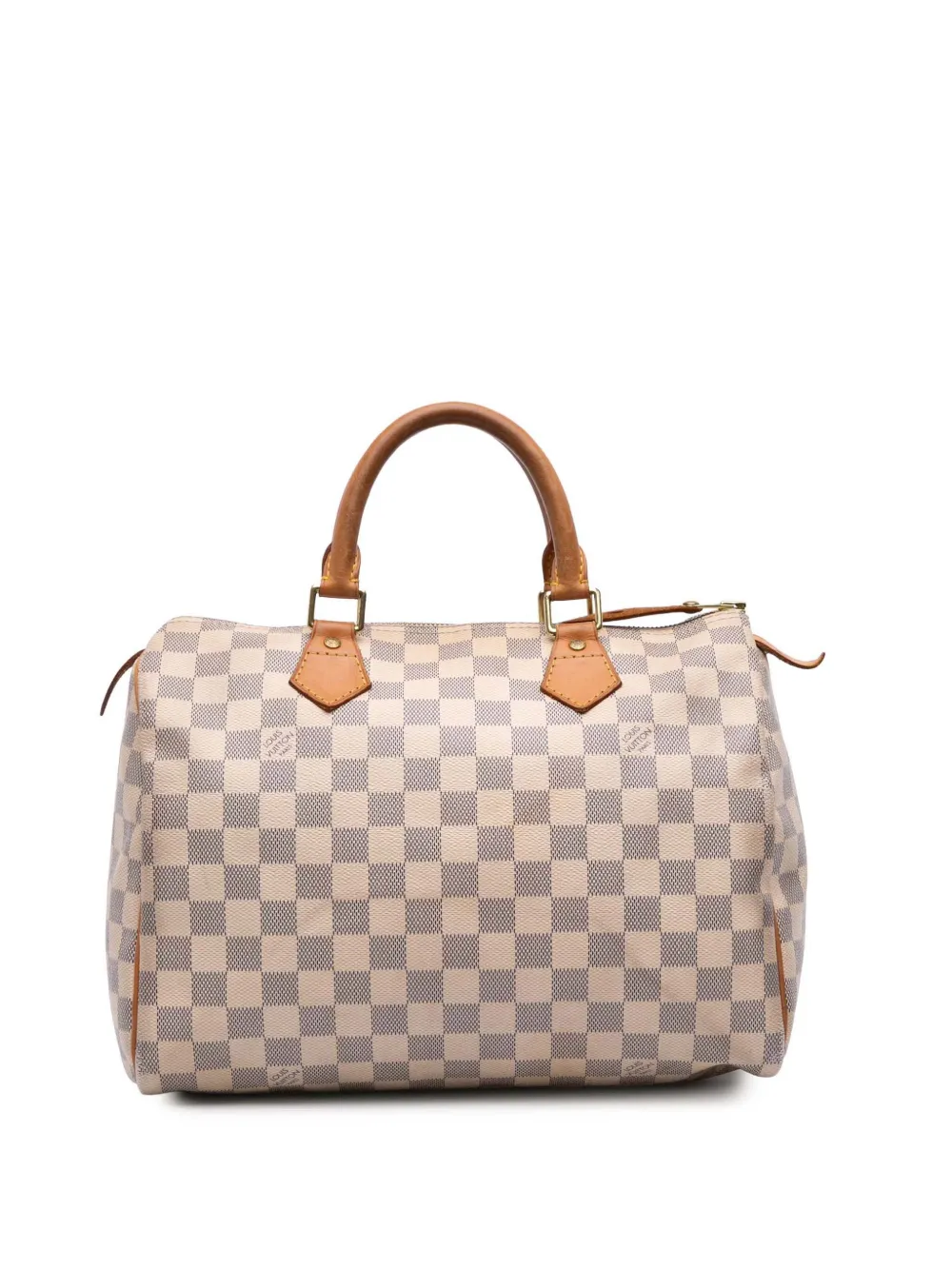 Louis Vuitton Pre-Owned 2012 ダミエ アズール スピーディ 30 ボストンバッグ - ホワイト Louis Vuitton Pre-Owned 2012 ダミエ アズール スピーディ 30 ボストンバッグ - ホワイト
