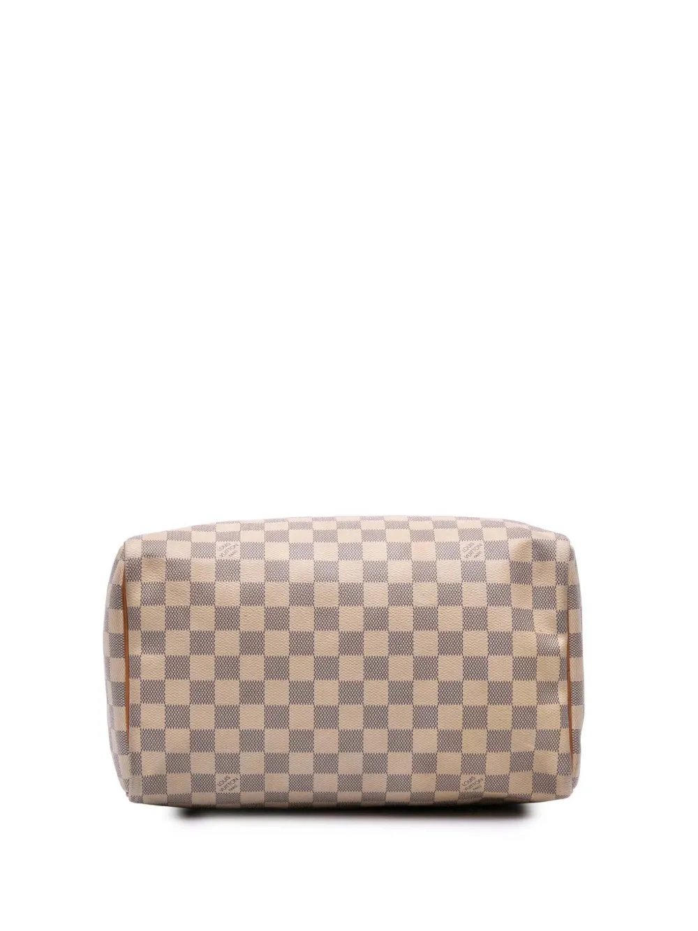 Pre-owned Louis Vuitton 2012 Damier Azur Speedy 30 Boston Bag In White