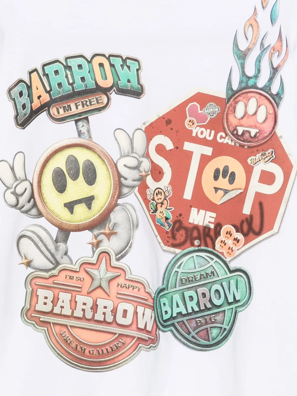 Barrow kids T-shirt met grafische print Wit