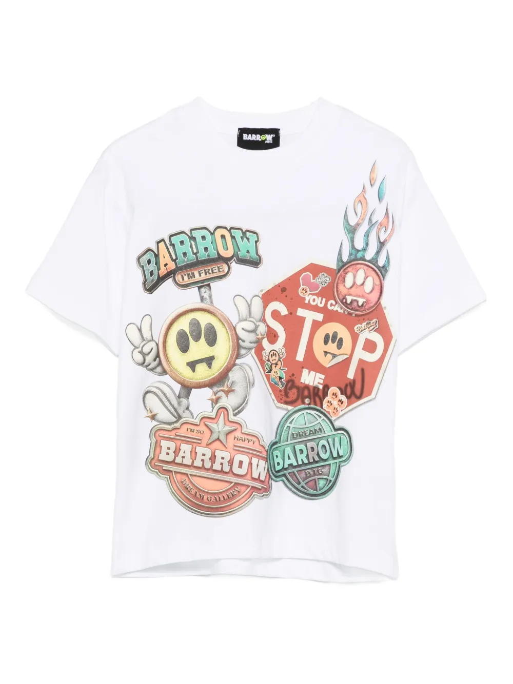 Barrow kids T-shirt met grafische print Wit
