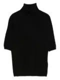 Allude short-sleeve turtleneck sweater - Black