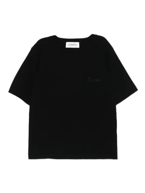 Laneus logo-embroidered short-sleeve top