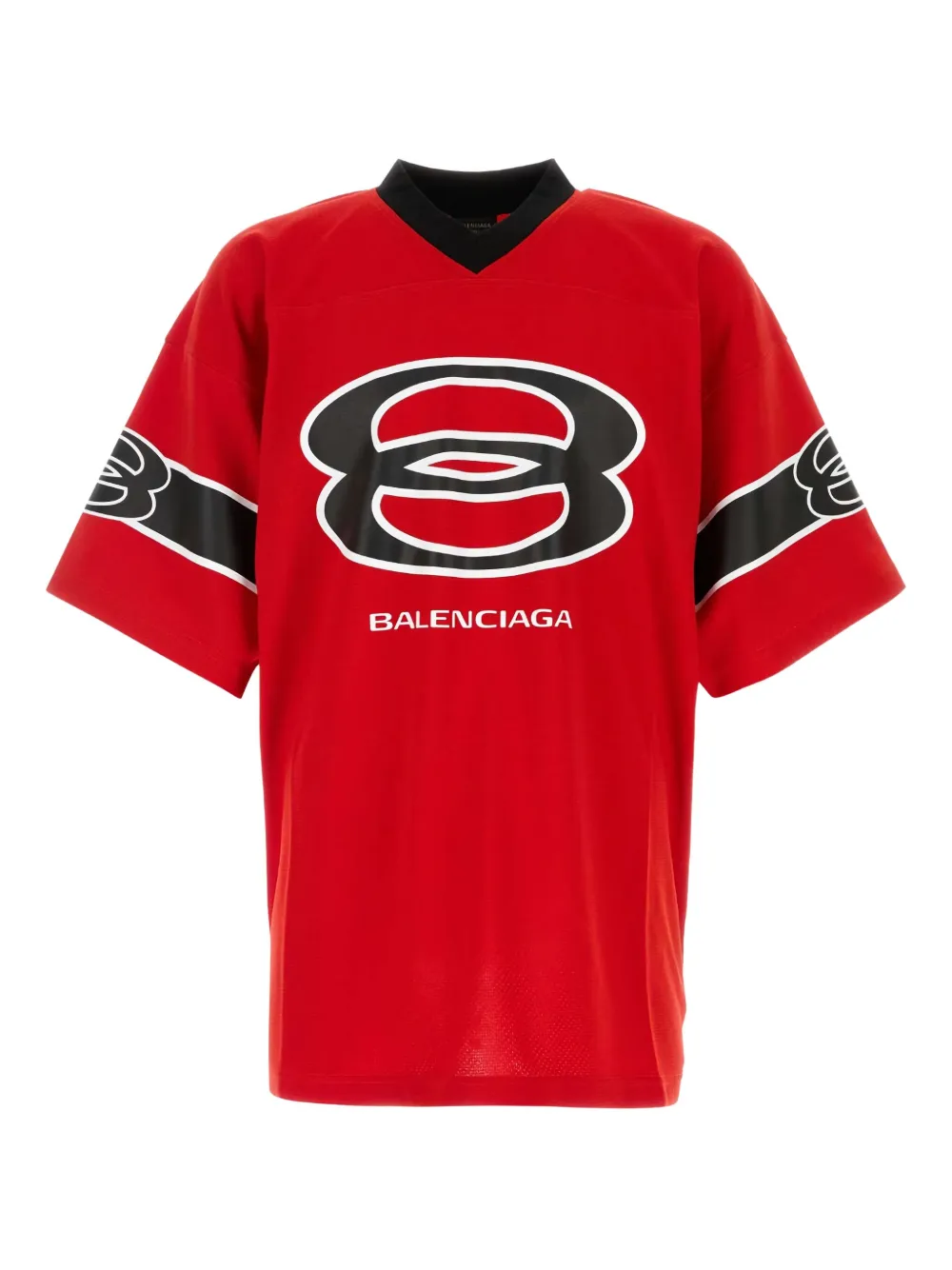 Balenciaga American Football T-shirt met nummerprint Rood
