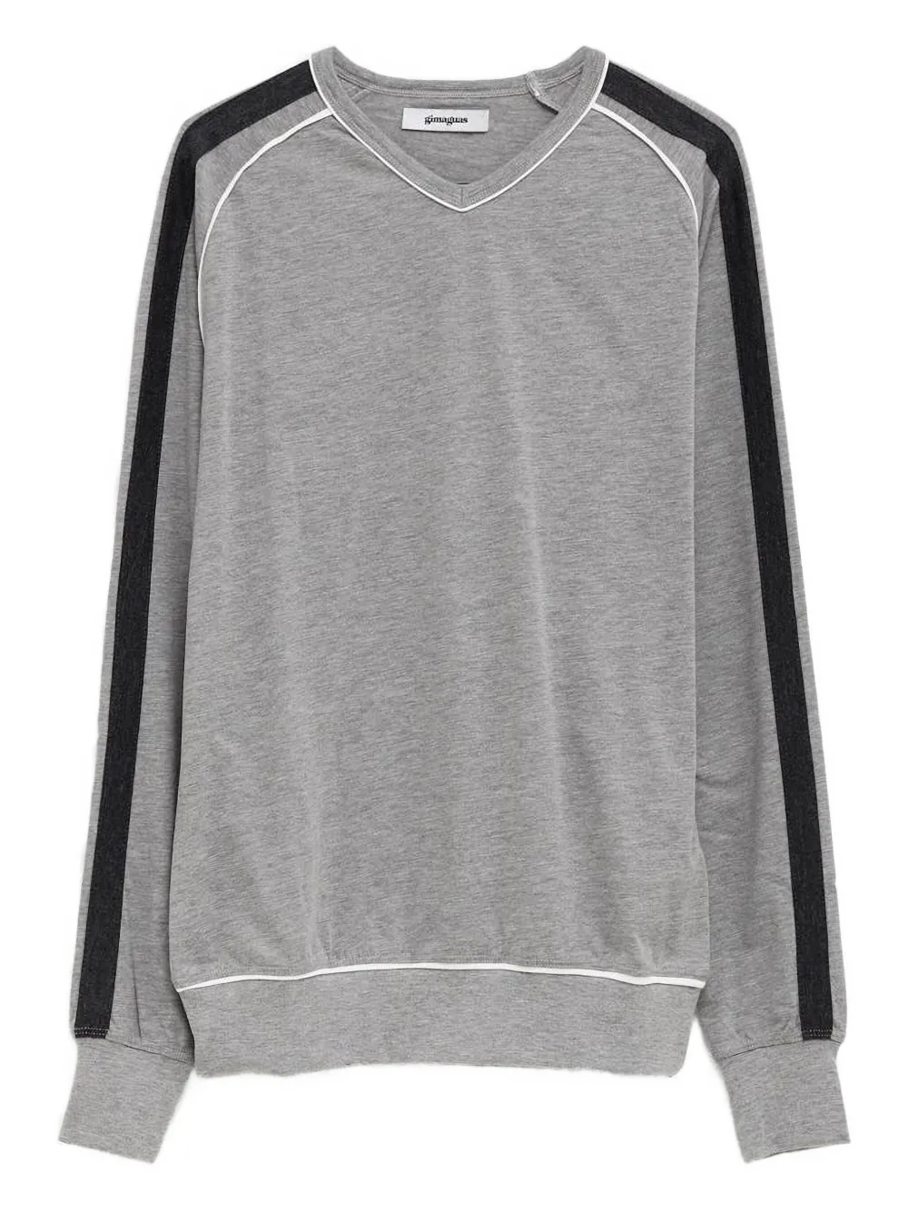 Gimaguas Lucas Stripe-detail Long-sleeve T-shirt In Gray