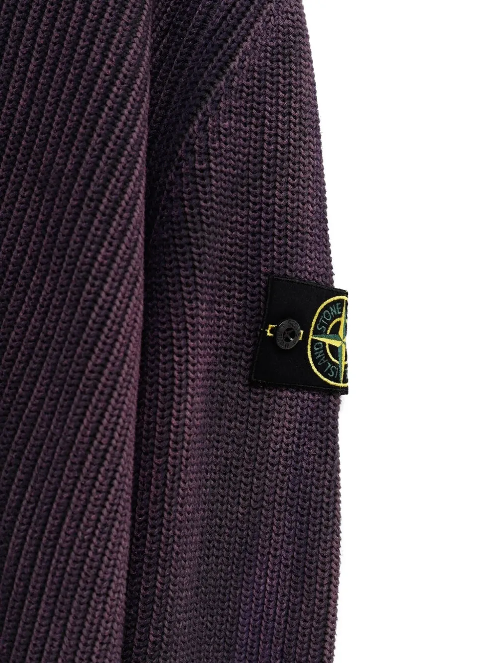 Stone Island Geribbeld vest met rits Paars