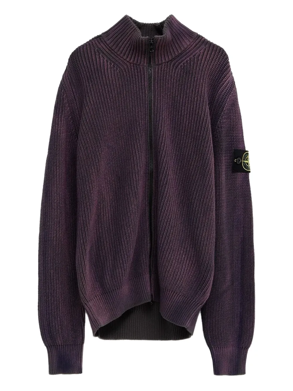 Stone Island Geribbeld vest met rits Paars