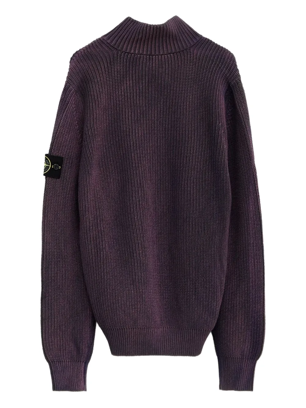 Stone Island Geribbeld vest met rits Paars