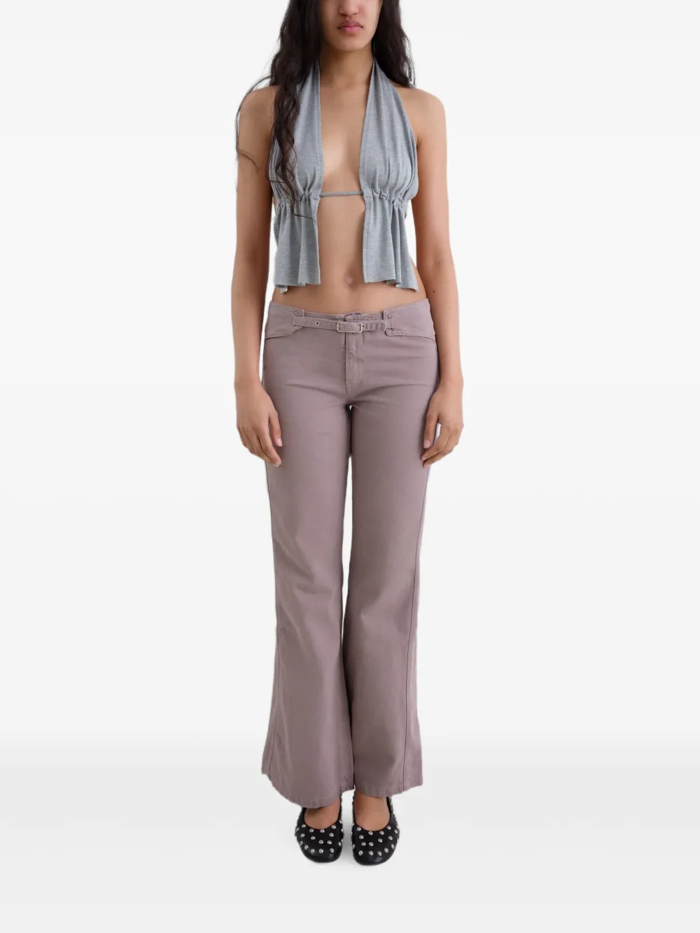 Gimaguas Nicole belted cotton trousers | Straight-Leg Pants | Image 2