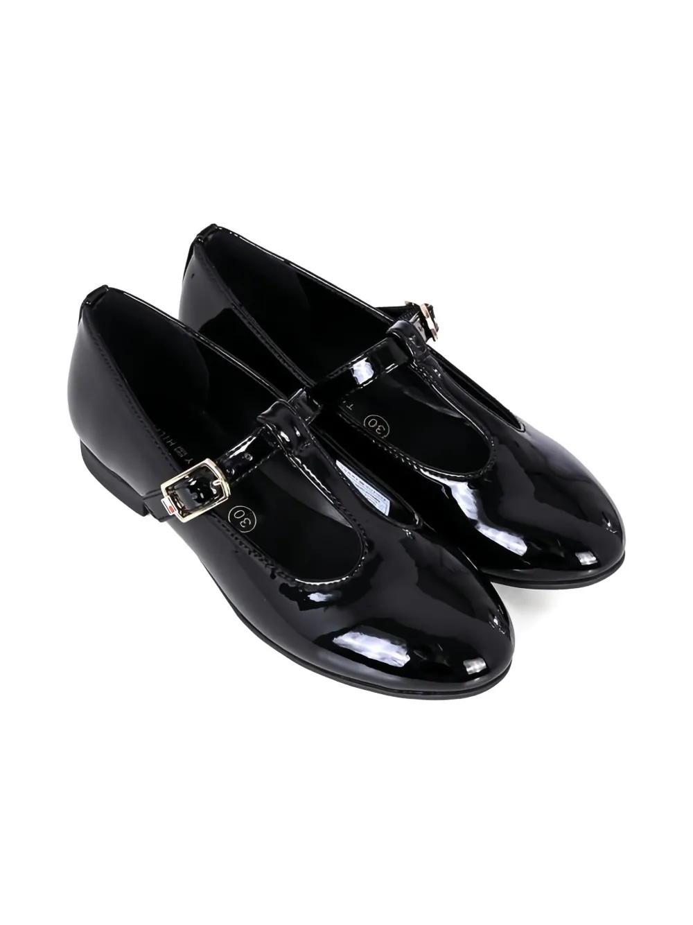 Tommy Hilfiger Junior t-bar buckle ballet flats Black