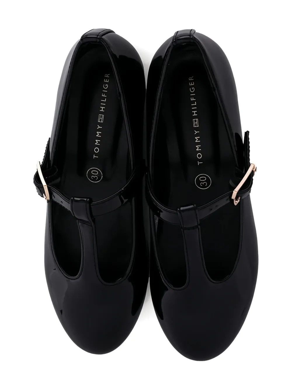 Tommy Hilfiger Junior t-bar buckle ballet flats Black