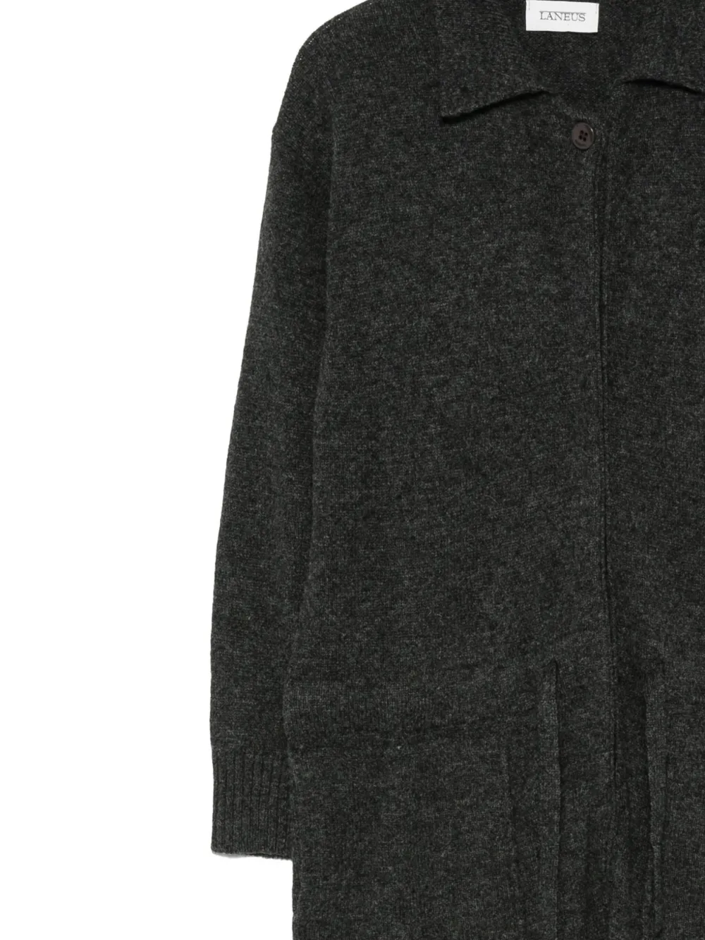 Laneus Wollen jumpsuit met kraag Grijs