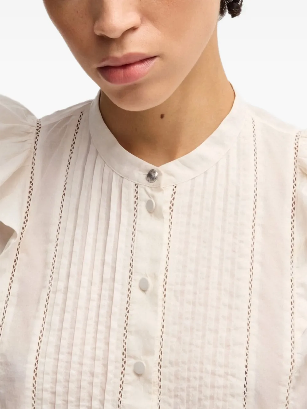 BOSS Top met ruches Beige