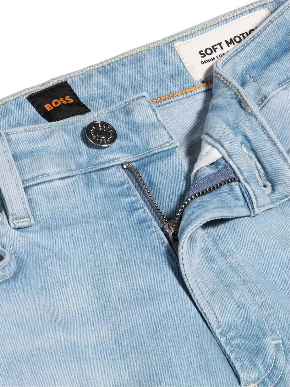 Hugo Boss Split-hem Flared Trousers In Blue