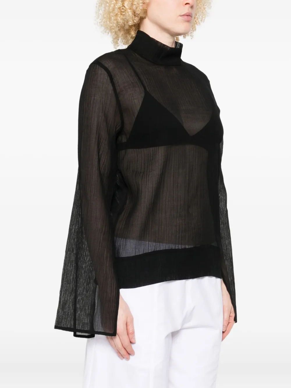 TOTEME Top met hoge hals Zwart