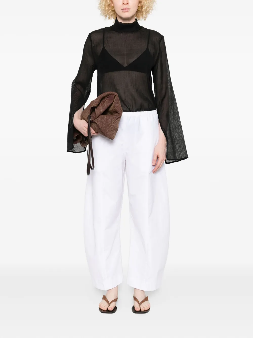 TOTEME Top met hoge hals Zwart