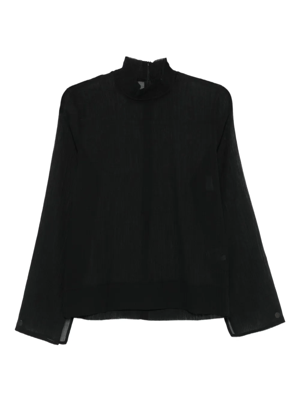 TOTEME high-neck embellished top Zwart