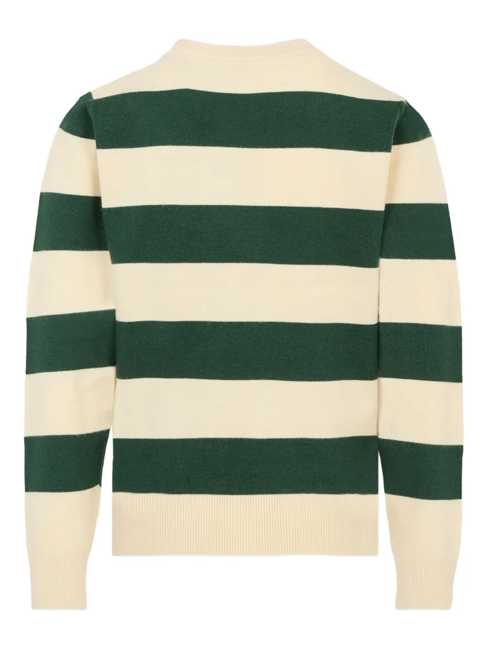 TRUSSARDI JUNIOR striped crew-neck sweater Beige
