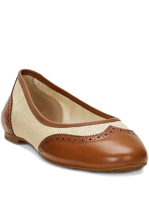 Lauren Ralph Lauren leather woven pumps